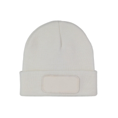 Bonnet avec patch personnalisable Blanc K-up