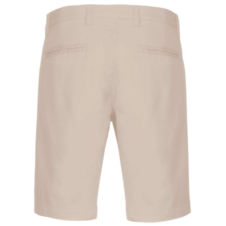 Bermuda Chino Homme Slim Beige Kariban – Personnalisable – vue 2