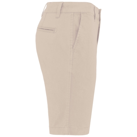 Bermuda Chino Homme Slim Beige Kariban – Personnalisable – vue 3