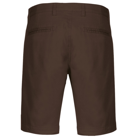 Bermuda Chino Homme Slim Marron Kariban – Coton Stretch – vue 2