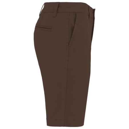 Bermuda Chino Homme Slim Marron Kariban – Coton Stretch – vue 3