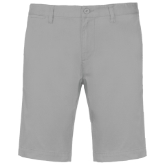 Bermuda Chino Slim Homme Gris Kariban – Coupe Moderne