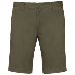 Bermuda Chino Slim Homme Kariban – Vert Light Khaki