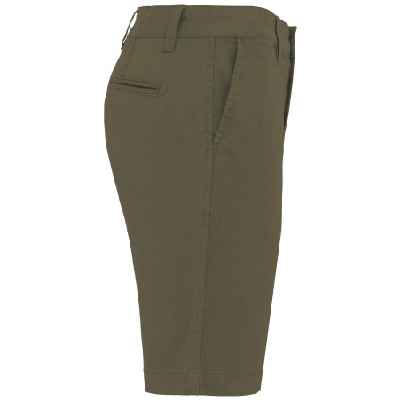 Bermuda Chino Slim Homme Kariban – Vert Light Khaki – vue 3