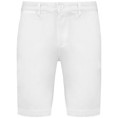 Bermuda Chino Homme Blanc Kariban – Coupe Slim Stretch