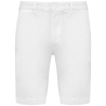 Bermuda Chino Homme Blanc Kariban – Coupe Slim Stretch