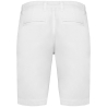 Bermuda Chino Homme Blanc Kariban – Coupe Slim Stretch – vue 2