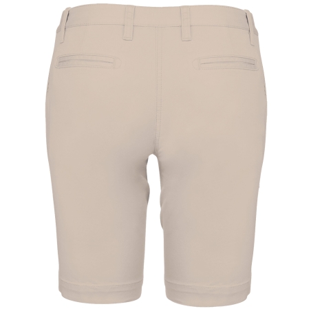 Bermuda Chino Femme Beige Slim – Kariban – vue 2