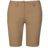 Bermuda Chino Femme Slim Camel Kariban – Marron