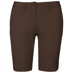 Bermuda Chino Femme Slim Marron Kariban – Short de Travail