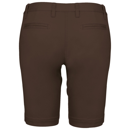 Bermuda Chino Femme Slim Marron Kariban – Short de Travail – vue 2
