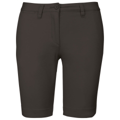 Bermuda Chino Femme Slim Gris Kariban – Short de Travail