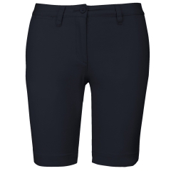 Bermuda chino femme Marine coupe slim Kariban