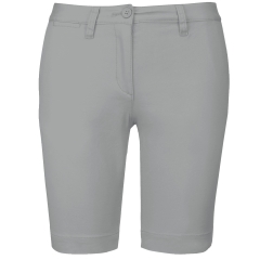 Bermuda Chino Femme Slim Gris Kariban – Coton Stretch