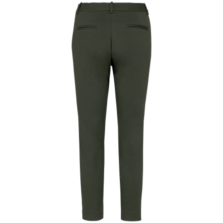Pantalon chino 7/8 écoresponsable femme Vert Kaki Native Spirit – vue 2