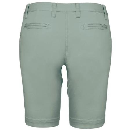 Bermuda Chino Femme Slim Vert Sauge Kariban – vue 2
