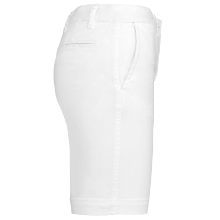 Bermuda Chino Femme Slim Blanc Kariban – Coupe Moderne – vue 3