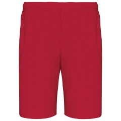 Short de sport Rouge Sporty Red PROACT® – 140 g/m²