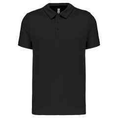 Polo sport manches courtes noir PROACT® – Léger et respirant