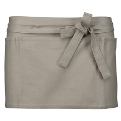 Tablier coton court beige Kariban – 5 poches personnalisable