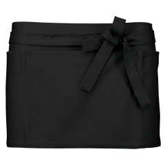 Tablier de cuisine court en coton noir – Kariban