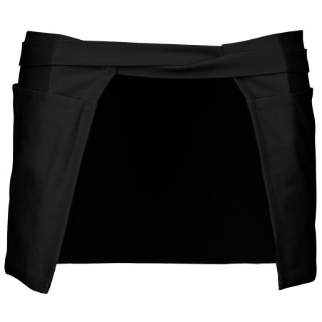 Tablier de cuisine court en coton noir – Kariban – vue 2