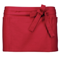 Tablier coton court Rouge Kariban – 5 poches & 280 g/m²