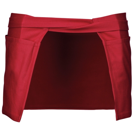 Tablier coton court Rouge Kariban – 5 poches & 280 g/m² – vue 2