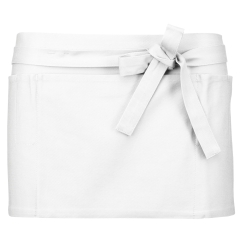 Tablier coton court blanc Kariban – Hospitality 280 g/m²