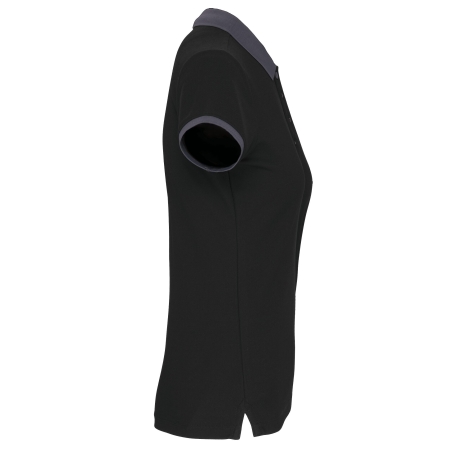 Polo piqué performance femme Noir PROACT® – 180 g/m² – vue 3