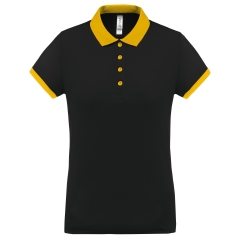 Polo piqué performance femme Noir PROACT® – 180 g/m²