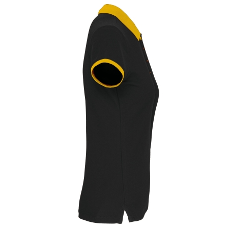Polo piqué performance femme Noir PROACT® – 180 g/m² – vue 3
