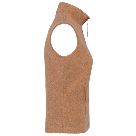 Bodywarmer micropolaire femme Marron (Camel Heather) Kariban – vue 3