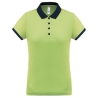 Polo piqué performance femme Vert lime PROACT®