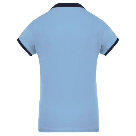 Polo piqué performance femme PROACT® – Bleu Ciel – vue 2
