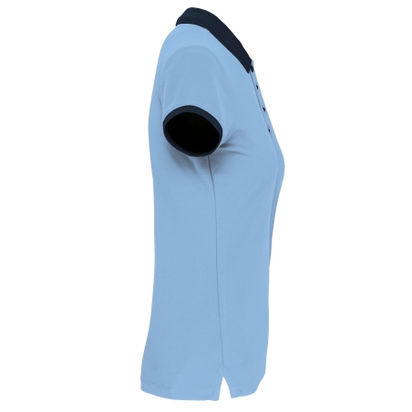 Polo piqué performance femme PROACT® – Bleu Ciel – vue 3
