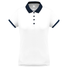 Polo Piqué Performance Femme Blanc PROACT® – Coupe Droite
