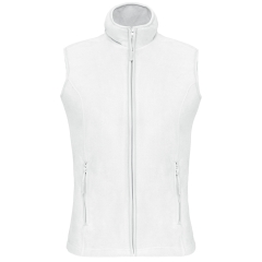 Bodywarmer micropolaire femme Blanc Kariban – Coupe cintrée