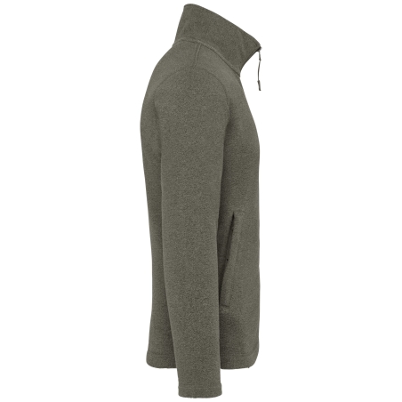 Veste micropolaire zippée homme Vert Marble Kariban – vue 3
