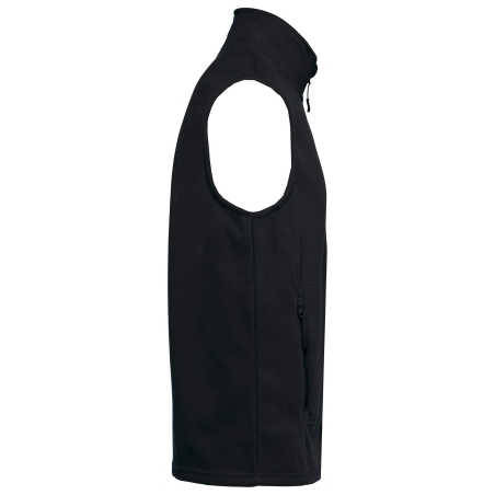 Bodywarmer micropolaire recyclé unisexe Kariban – Noir – vue 3