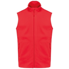 Bodywarmer micropolaire recyclée unisexe Kariban – Rouge