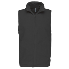 Bodywarmer micropolaire homme Gris Kariban – sans manches zippé