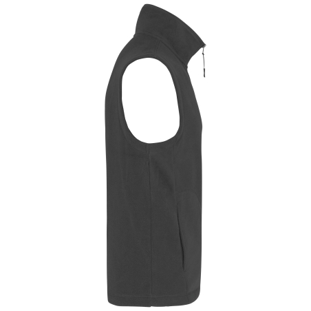 Bodywarmer micropolaire homme Gris Kariban – sans manches zippé – vue 3
