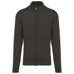 Cardigan zippé homme Gris – Kariban | Label Blouse