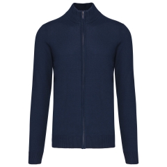 Cardigan zippé homme Marine Kariban – Col cheminée