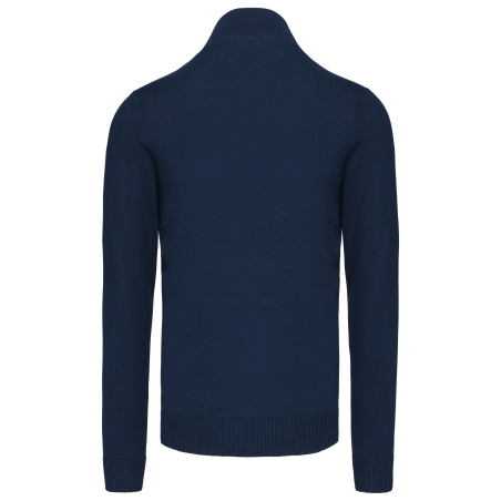Cardigan zippé homme Marine Kariban – Col cheminée – vue 2