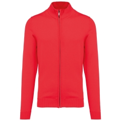Cardigan Zippé Homme Rouge Kariban – 290 g/m²