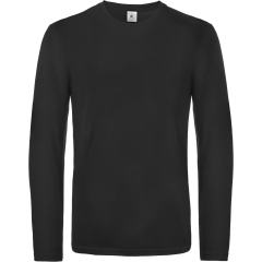 T-shirt manches longues Noir B&C E190 – 185 g/m²