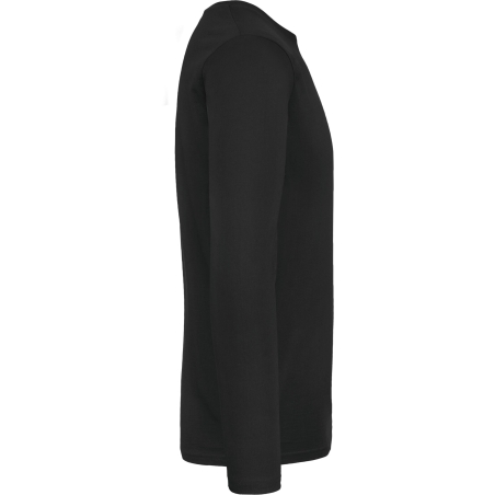 T-shirt manches longues Noir B&C E190 – 185 g/m² – vue 3