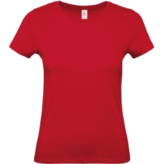 T-shirt femme Rouge 145 g/m² B&C E150 – Coupe Classique
